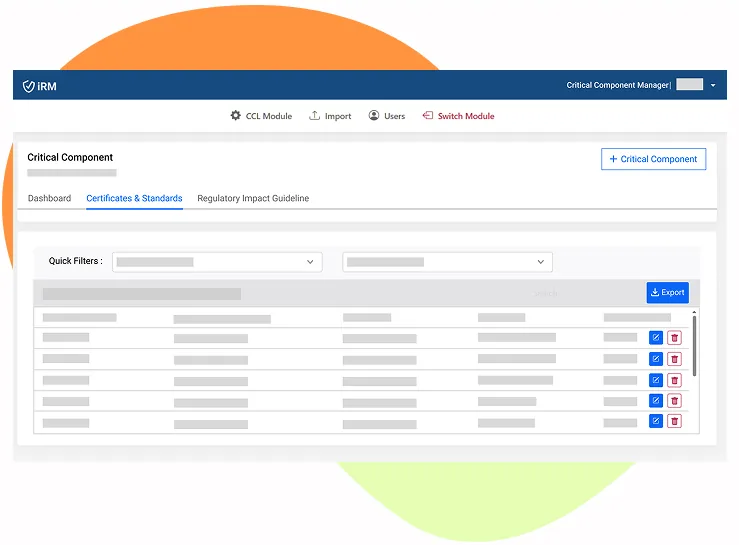 Critical Component Manager